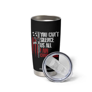 Charlie Kirk Tumbler Cup You Cant Silence Us All USA Flag TS10 Print Your Wear