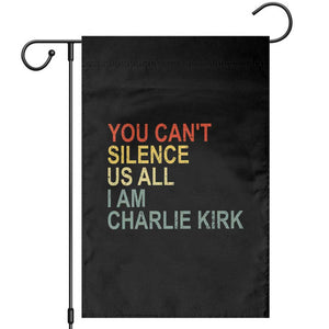 Charlie Kirk Garden Flag Retro You Cant Silence Us All TS10 Black Print Your Wear
