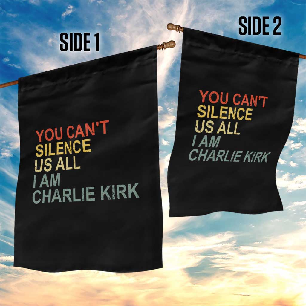 Charlie Kirk Garden Flag Retro You Cant Silence Us All TS10 Print Your Wear