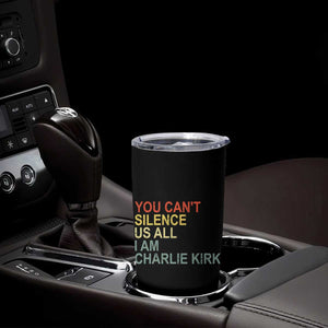 Charlie Kirk Tumbler Cup Retro You Cant Silence Us All TS10 Print Your Wear