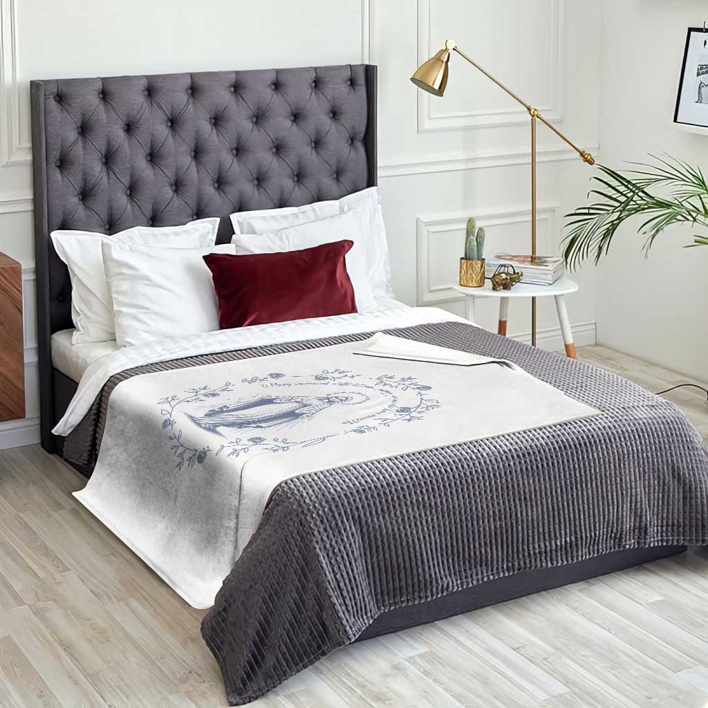 Marian Catholic Throw Blanket Virgin Mary Catholic Floral Women Religious TS10 Print Your Wear