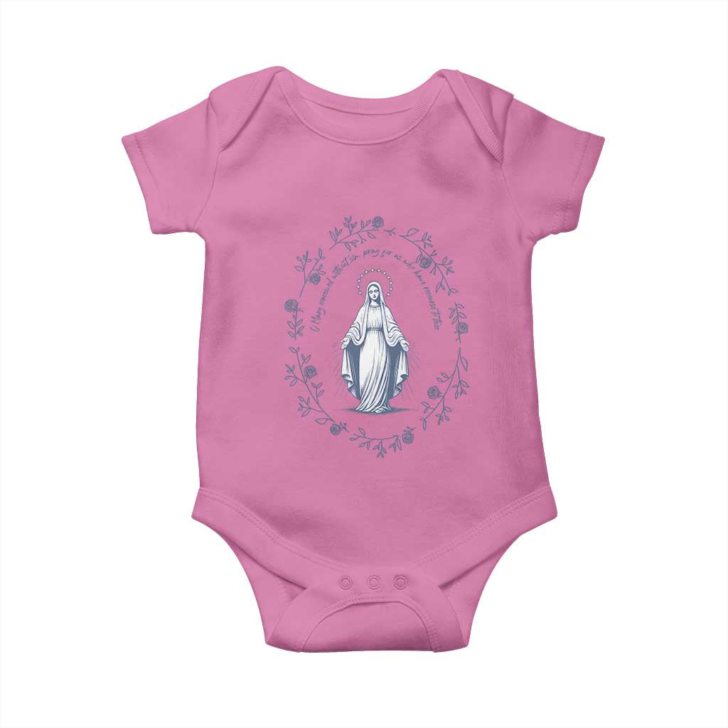 Marian Catholic Baby Onesie Virgin Mary Catholic Floral Women Religious TS10 Azalea Print Your Wear