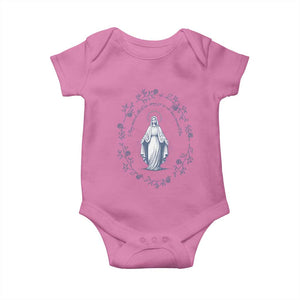 Marian Catholic Baby Onesie Virgin Mary Catholic Floral Women Religious TS10 Azalea Print Your Wear