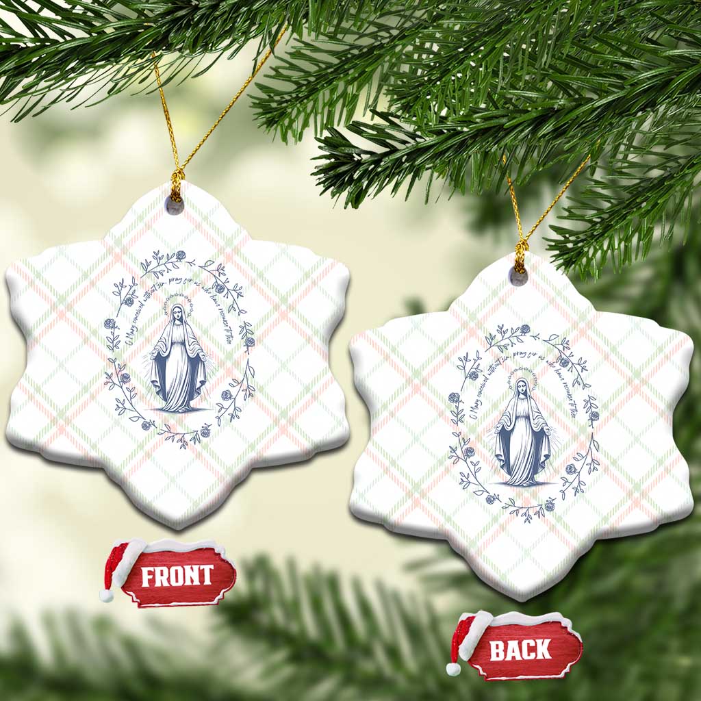 Marian Catholic Ceramic Ornament Virgin Mary Catholic Floral Women Religious TS10 Print Your Wear