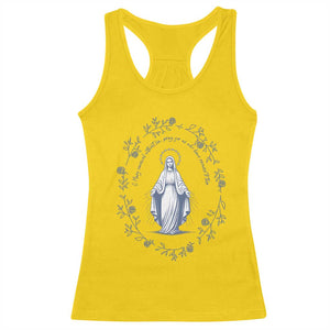 Marian Catholic Racerback Tank Top Virgin Mary Catholic Floral Women Religious TS10 Daisy Print Your Wear