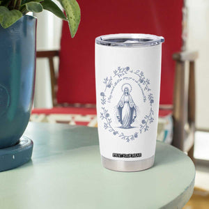Marian Catholic Tumbler Cup Virgin Mary Catholic Floral Women Religious TS10 Print Your Wear
