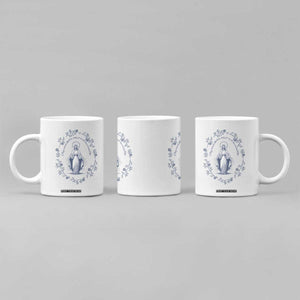 Marian Catholic Coffee Mug Virgin Mary Catholic Floral Women Religious TS10 Print Your Wear