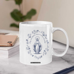 Marian Catholic Coffee Mug Virgin Mary Catholic Floral Women Religious TS10 Print Your Wear