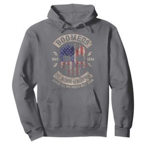 Boomers Generation Hoodie Before All You Sissie Were Born Skull USA Flag TS10 Charcoal Print Your Wear