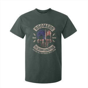 Boomers Generation T Shirt For Kid Before All You Sissie Were Born Skull USA Flag TS10 Dark Forest Green Print Your Wear