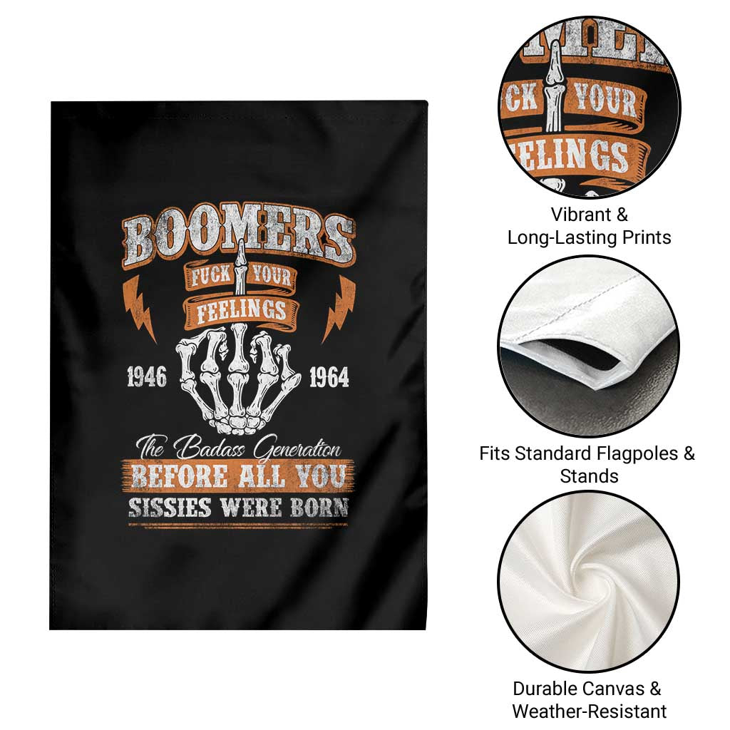 Vintage Boomers Generation Garden Flag Before All You Sissie Were Born Skeleton Hand TS10 Print Your Wear