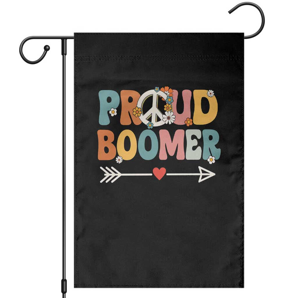 Proud Boomer Garden Flag Boomers Generation Peace Sign Hippie 50s 60s TS10 Black Print Your Wear