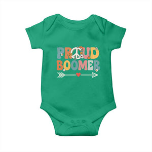 Proud Boomer Baby Onesie Boomers Generation Peace Sign Hippie 50s 60s TS10 Irish Green Print Your Wear