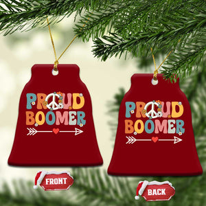 Proud Boomer Ceramic Ornament Boomers Generation Peace Sign Hippie 50s 60s TS10 Print Your Wear