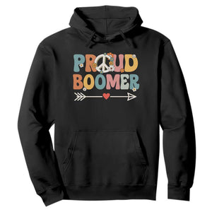 Proud Boomer Hoodie Boomers Generation Peace Sign Hippie 50s 60s TS10 Black Print Your Wear