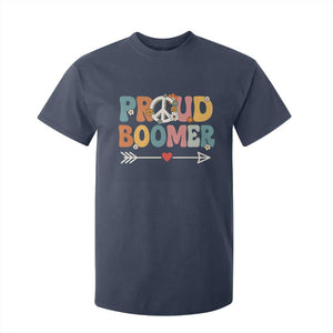 Proud Boomer T Shirt For Kid Boomers Generation Peace Sign Hippie 50s 60s TS10 Navy Print Your Wear