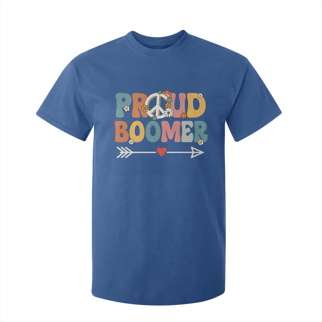 Proud Boomer T Shirt For Kid Boomers Generation Peace Sign Hippie 50s 60s TS10 Royal Blue Print Your Wear