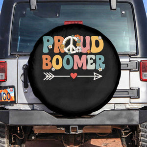 Proud Boomer Spare Tire Cover Boomers Generation Peace Sign Hippie 50s 60s TS10 No hole Black Print Your Wear