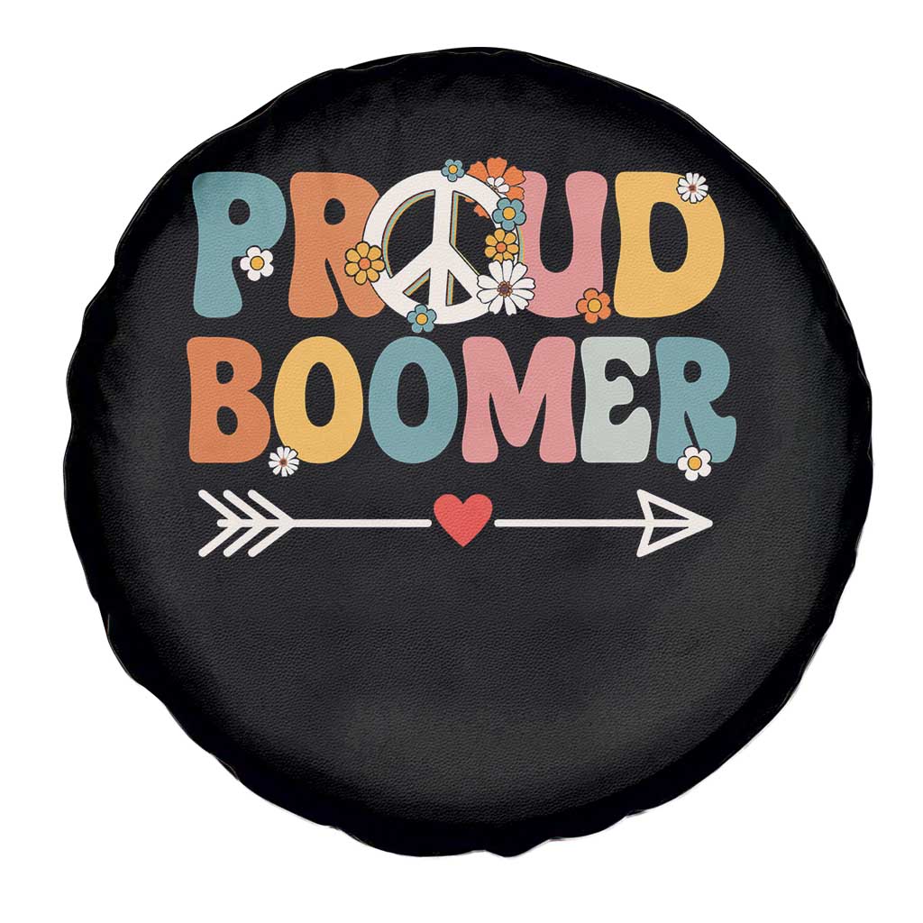 Proud Boomer Spare Tire Cover Boomers Generation Peace Sign Hippie 50s 60s TS10 Print Your Wear