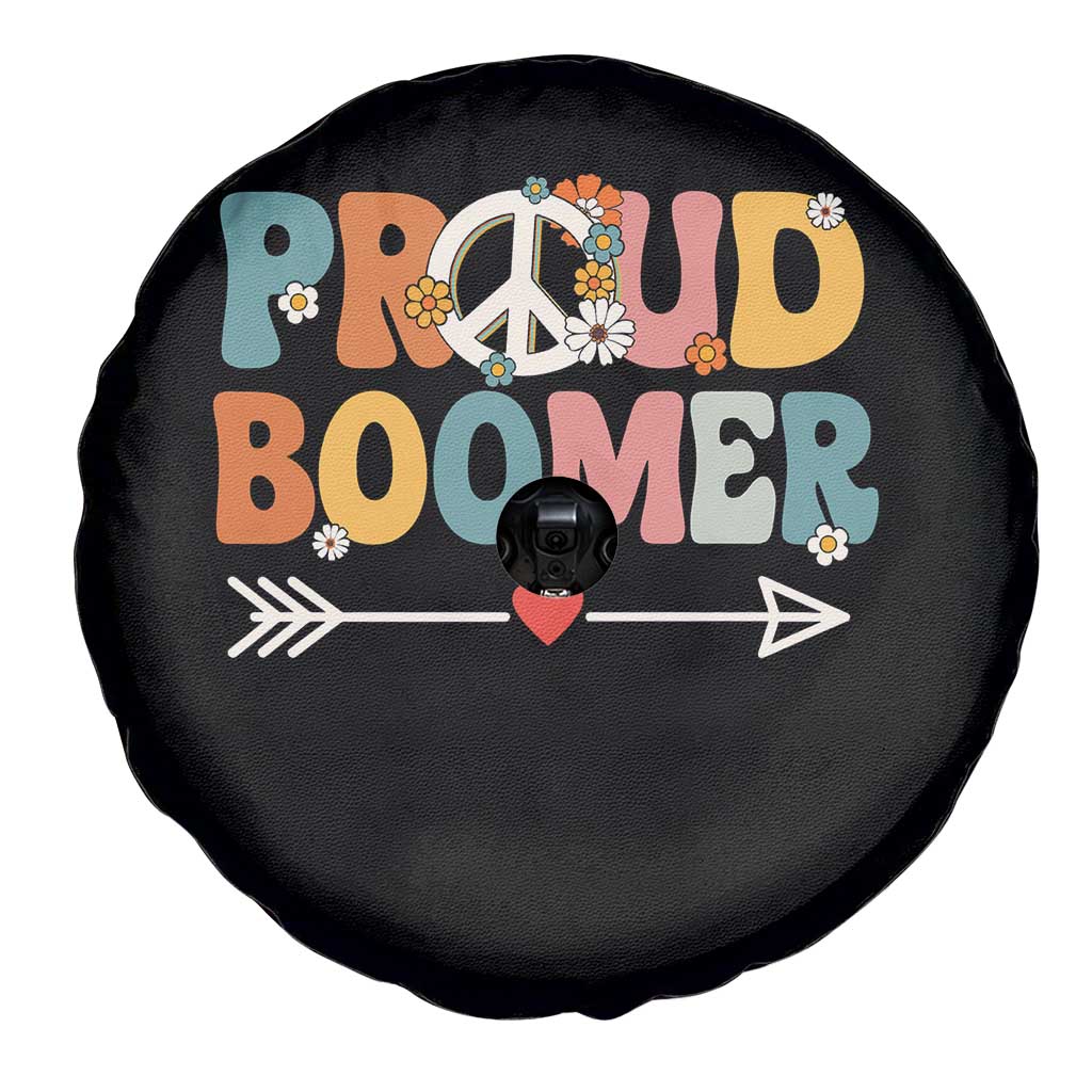 Proud Boomer Spare Tire Cover Boomers Generation Peace Sign Hippie 50s 60s TS10 Print Your Wear