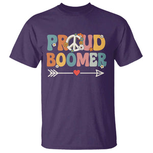Proud Boomer T Shirt Boomers Generation Peace Sign Hippie 50s 60s TS10 Purple Print Your Wear