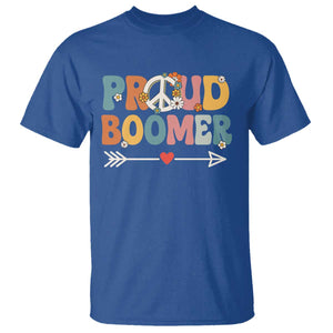 Proud Boomer T Shirt Boomers Generation Peace Sign Hippie 50s 60s TS10 Royal Blue Print Your Wear