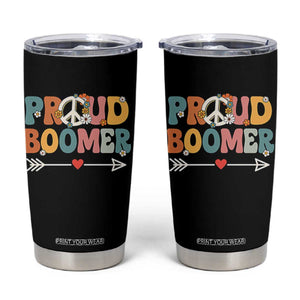 Proud Boomer Tumbler Cup Boomers Generation Peace Sign Hippie 50s 60s TS10 Black Print Your Wear