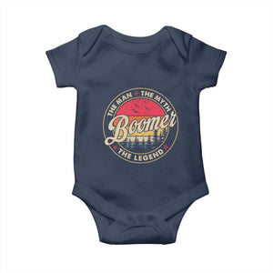 Boomers Generation Baby Onesie The Man The Myth The Legend TS10 Navy Print Your Wear