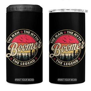 Boomers Generation 4 in 1 Can Cooler Tumbler The Man The Myth The Legend TS10 One Size: 16 oz Black Print Your Wear