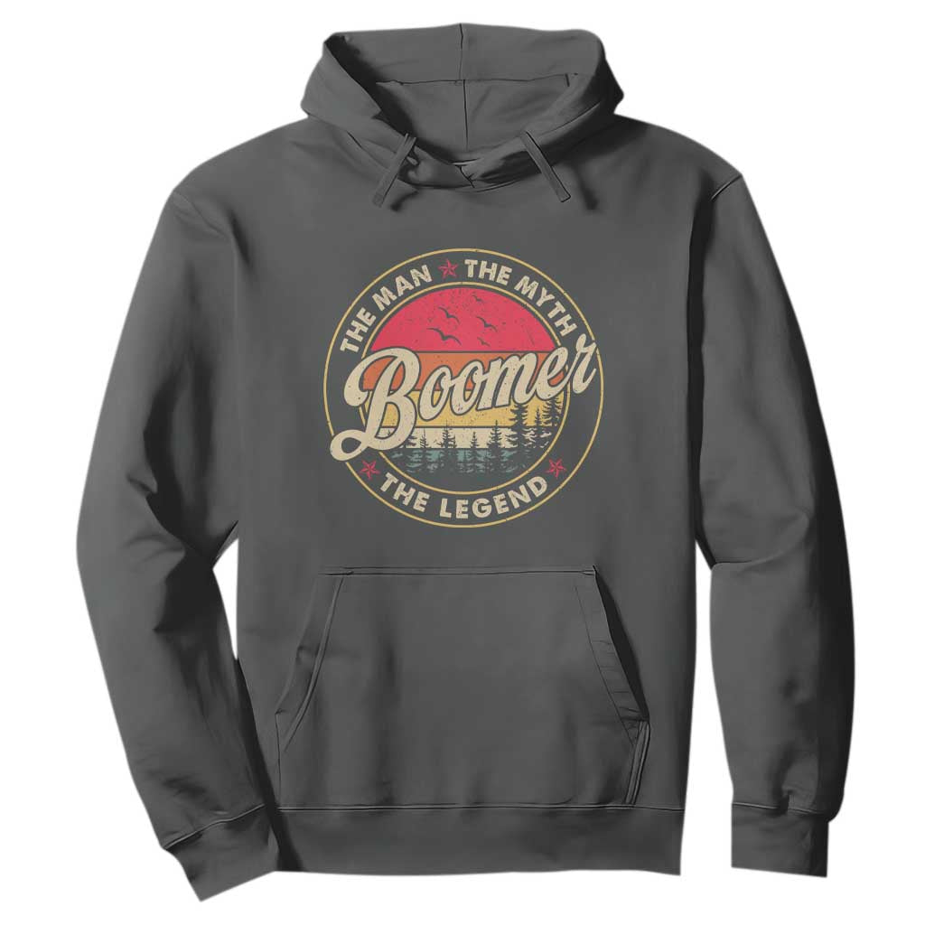Boomers Generation Hoodie The Man The Myth The Legend TS10 Dark Heather Print Your Wear