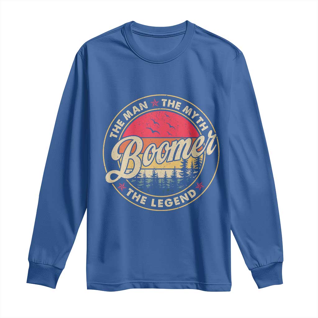 Boomers Generation Long Sleeve Shirt The Man The Myth The Legend TS10 Royal Blue Print Your Wear