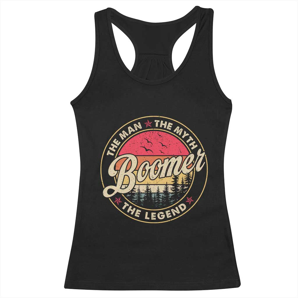 Boomers Generation Racerback Tank Top The Man The Myth The Legend TS10 Black Print Your Wear