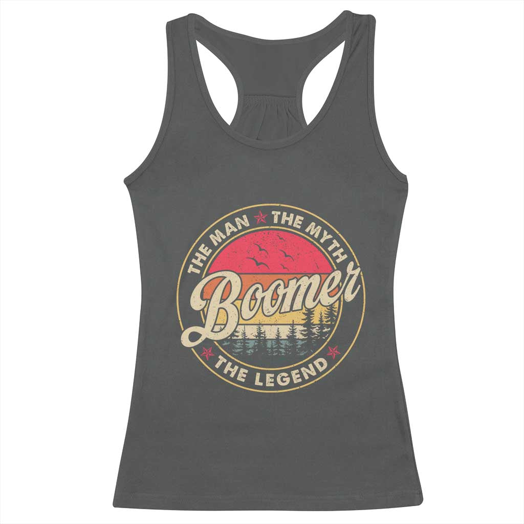 Boomers Generation Racerback Tank Top The Man The Myth The Legend TS10 Dark Heather Print Your Wear