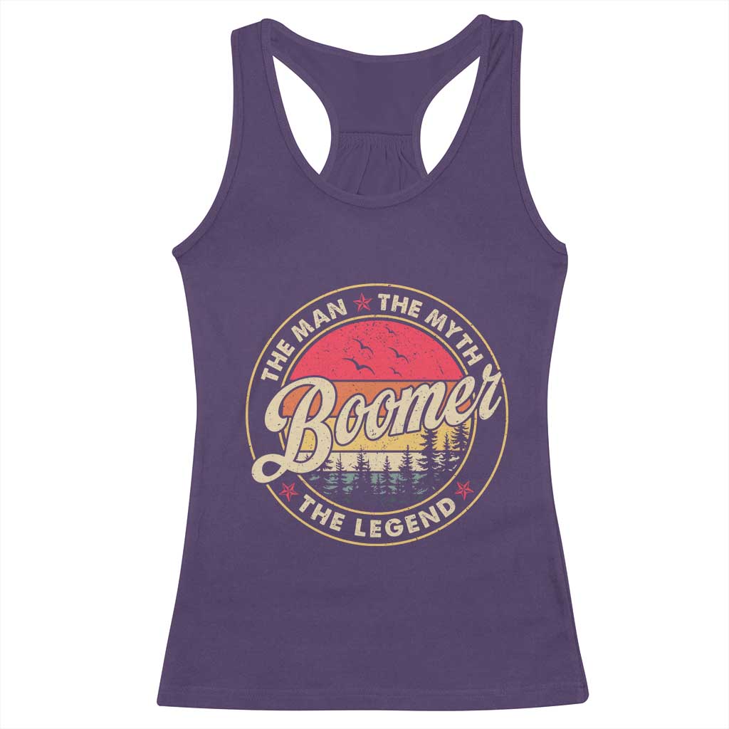 Boomers Generation Racerback Tank Top The Man The Myth The Legend TS10 Purple Print Your Wear