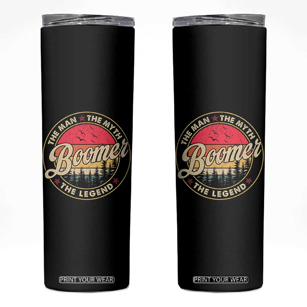 Boomers Generation Skinny Tumbler The Man The Myth The Legend TS10 Black Print Your Wear
