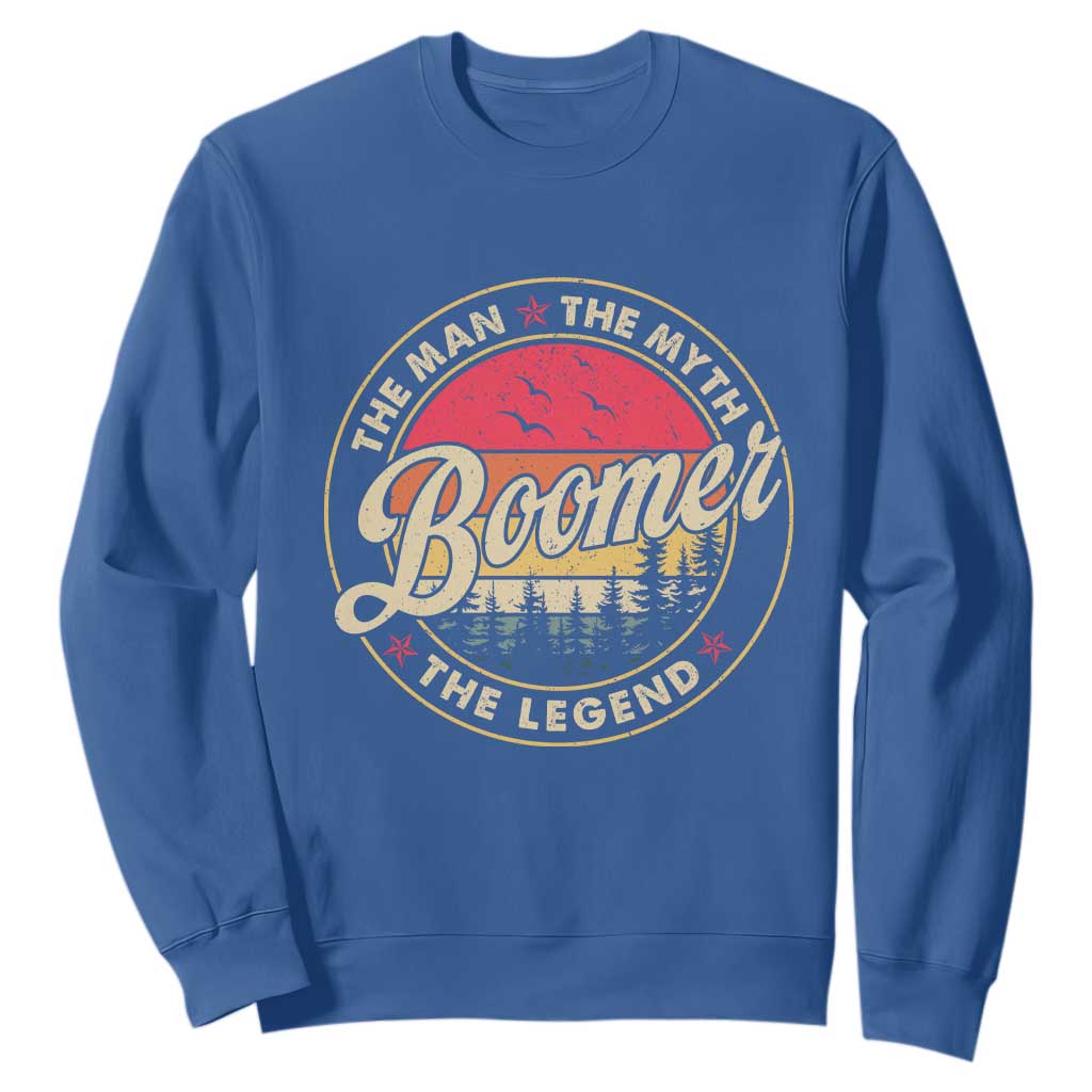 Boomers Generation Sweatshirt The Man The Myth The Legend TS10 Royal Blue Print Your Wear