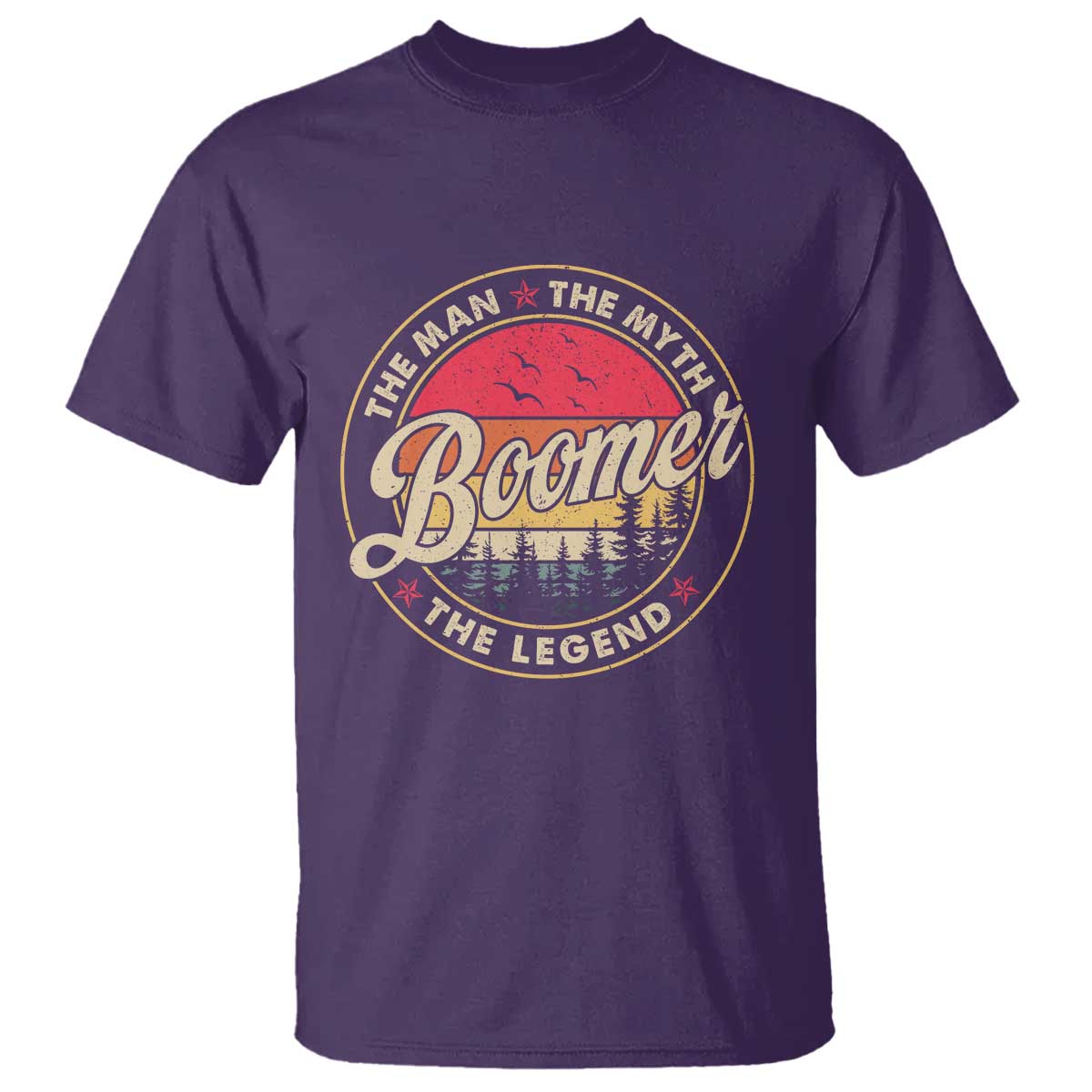 Boomers Generation T Shirt The Man The Myth The Legend TS10 Purple Print Your Wear
