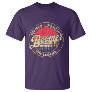 Boomers Generation T Shirt The Man The Myth The Legend TS10 Purple Print Your Wear