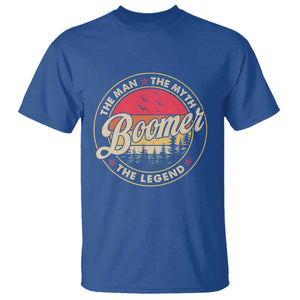 Boomers Generation T Shirt The Man The Myth The Legend TS10 Royal Blue Print Your Wear