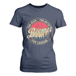 Boomers Generation T Shirt For Women The Man The Myth The Legend TS10 Navy Print Your Wear