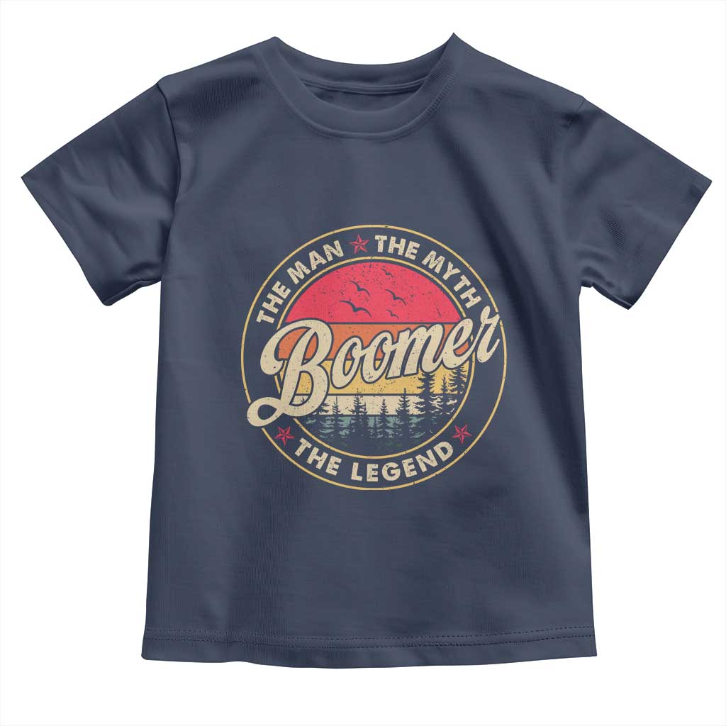 Boomers Generation Toddler T Shirt The Man The Myth The Legend TS10 Navy Print Your Wear