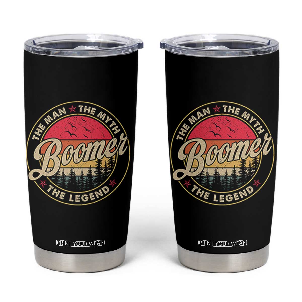Boomers Generation Tumbler Cup The Man The Myth The Legend TS10 Black Print Your Wear