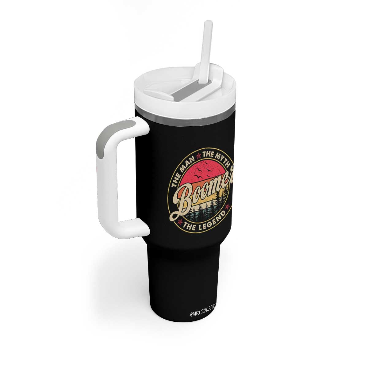 Boomers Generation Tumbler With Handle The Man The Myth The Legend TS10 Print Your Wear