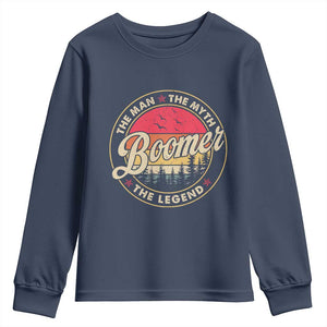 Boomers Generation Youth Sweatshirt The Man The Myth The Legend TS10 Navy Print Your Wear
