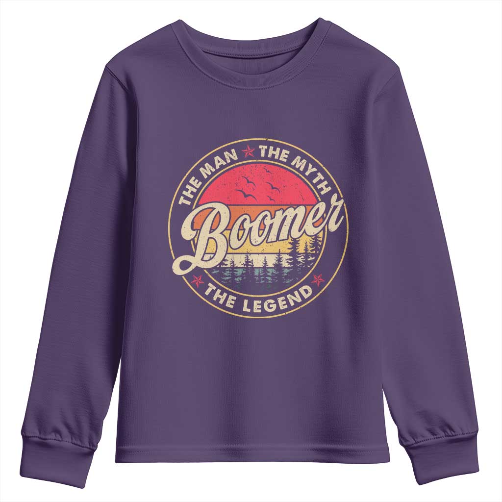 Boomers Generation Youth Sweatshirt The Man The Myth The Legend TS10 Purple Print Your Wear