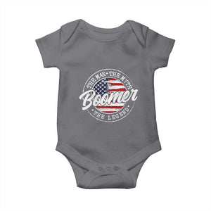 Boomers Generation Baby Onesie Vintage The Man The Myth The Legend American Flag TS10 Charcoal Print Your Wear