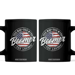 Boomers Generation Coffee Mug Vintage The Man The Myth The Legend American Flag TS10 Black Print Your Wear