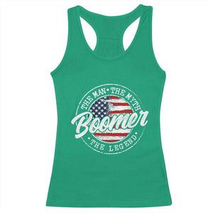 Boomers Generation Racerback Tank Top Vintage The Man The Myth The Legend American Flag TS10 Irish Green Print Your Wear