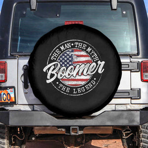 Boomers Generation Spare Tire Cover Vintage The Man The Myth The Legend American Flag TS10 No hole Black Print Your Wear
