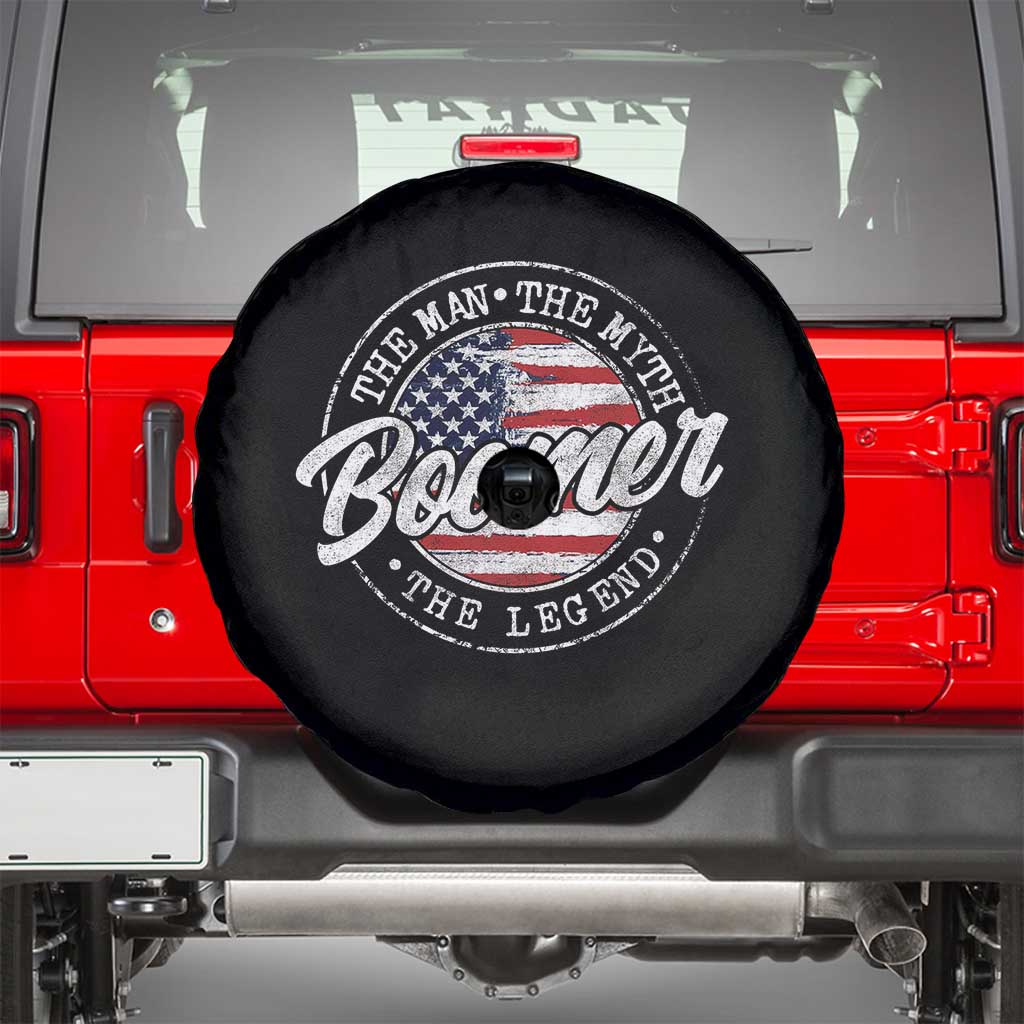 Boomers Generation Spare Tire Cover Vintage The Man The Myth The Legend American Flag TS10 Black Print Your Wear